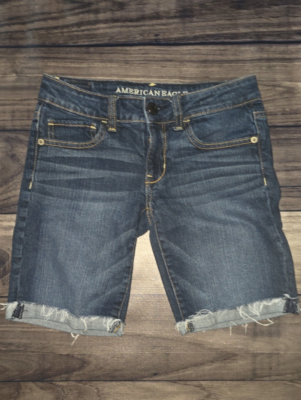 American Eagle Outfitters Blue Stretch Denim Shorts